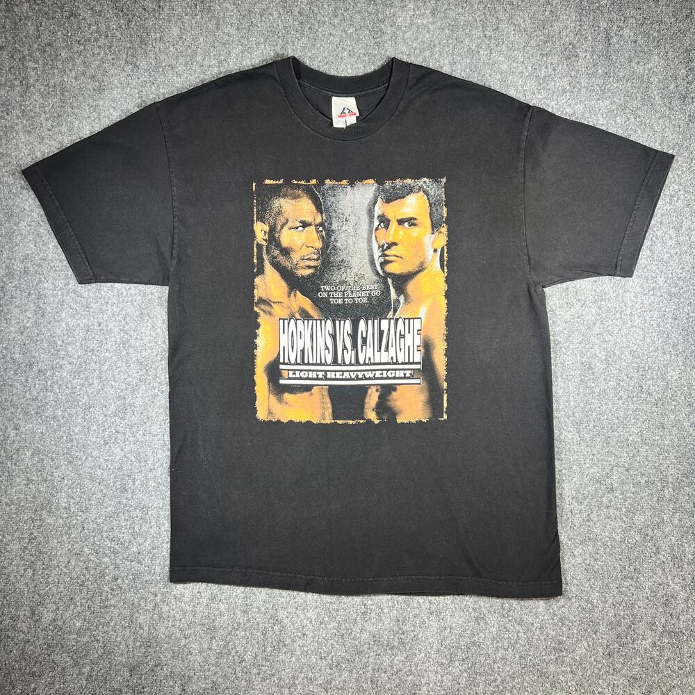 Vintage 2008 Hopkins vs Calzaghe Boxing Fight T-Shirt XL